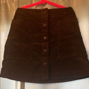 GAP Dark Brown Corduroy Mini Skirt